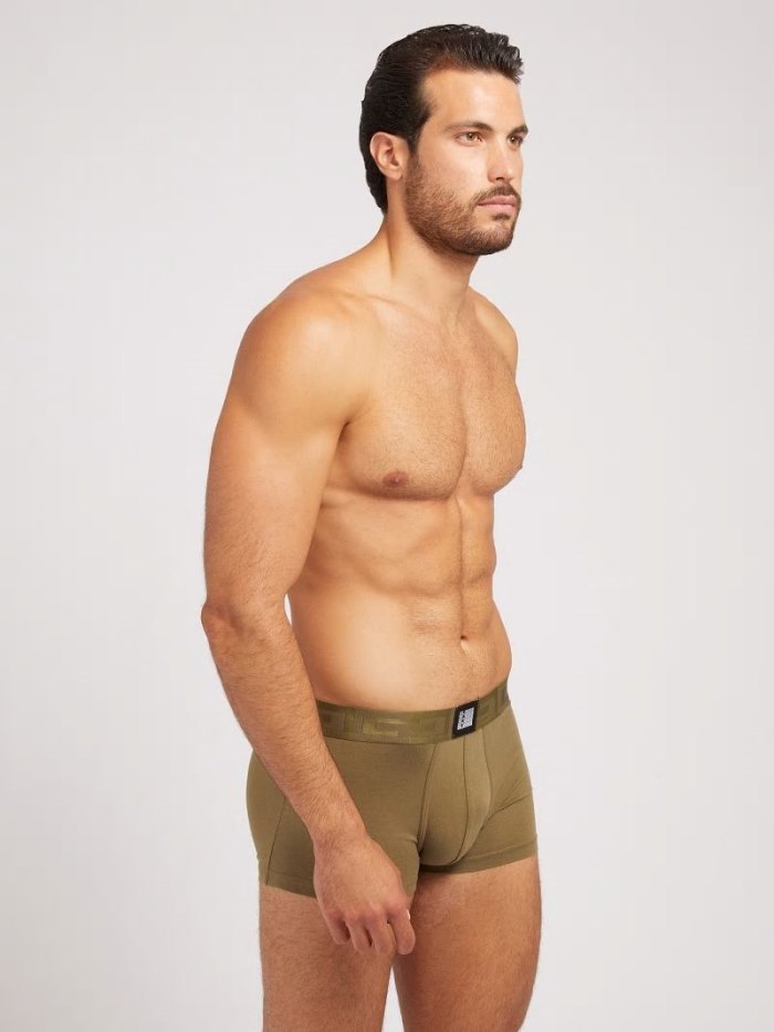 Guess Logo Pack 3 Erkek Boxers Yeşil | TR-688915