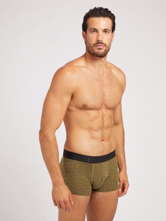 Guess Logo Pack 3 Erkek Boxers Yeşil | TR-688915