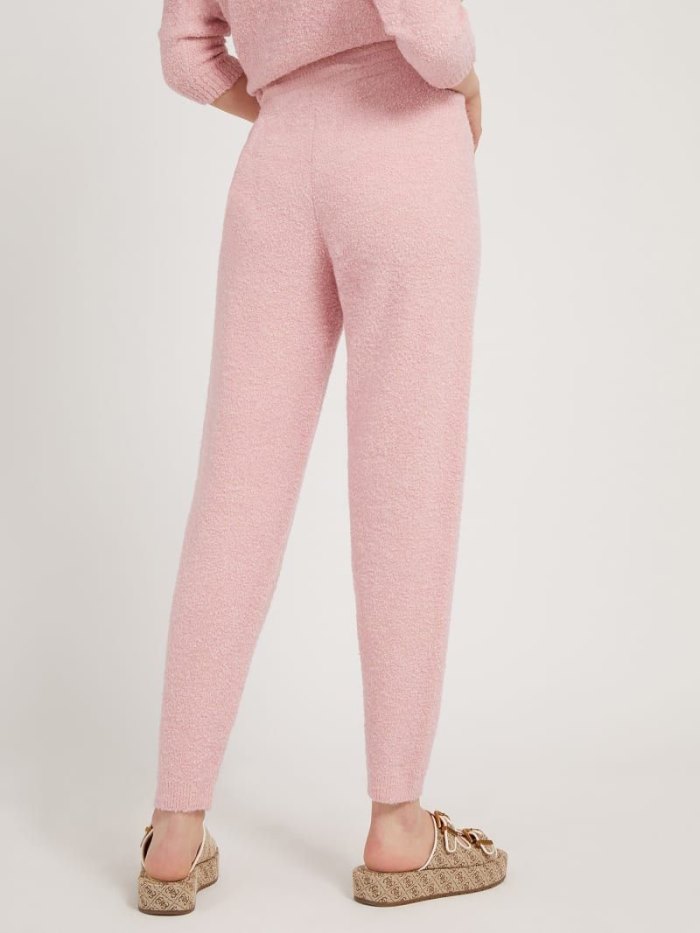 Guess Lurex Boucle Joggers Kadın Jogger Pantolon Pembe | TR-999536