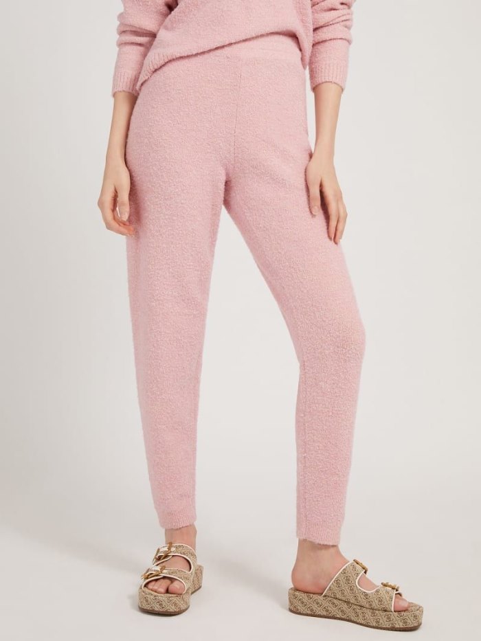 Guess Lurex Boucle Joggers Kadın Jogger Pantolon Pembe | TR-999536