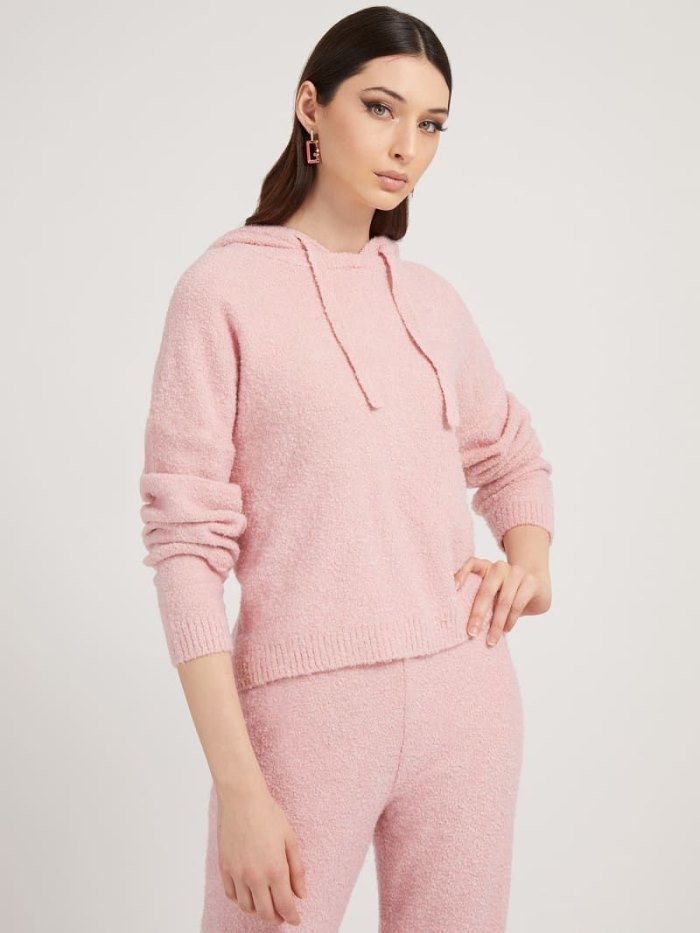 Guess Lurex Boucle Kadın Kazak Pembe | TR-068911