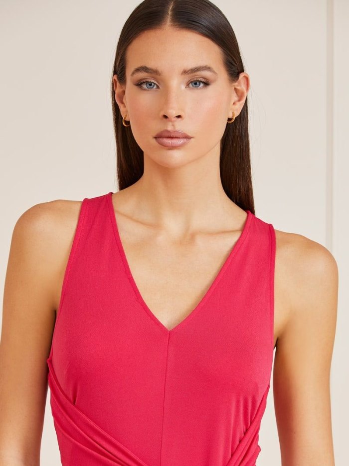 Guess Marciano Front Wrap Kadın Tulum Pembe | TR-206992