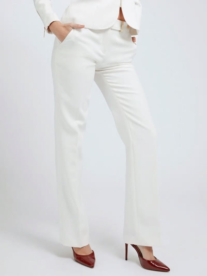 Guess Marciano Pants Button Kadın Pantolonlar Beyaz | TR-203267