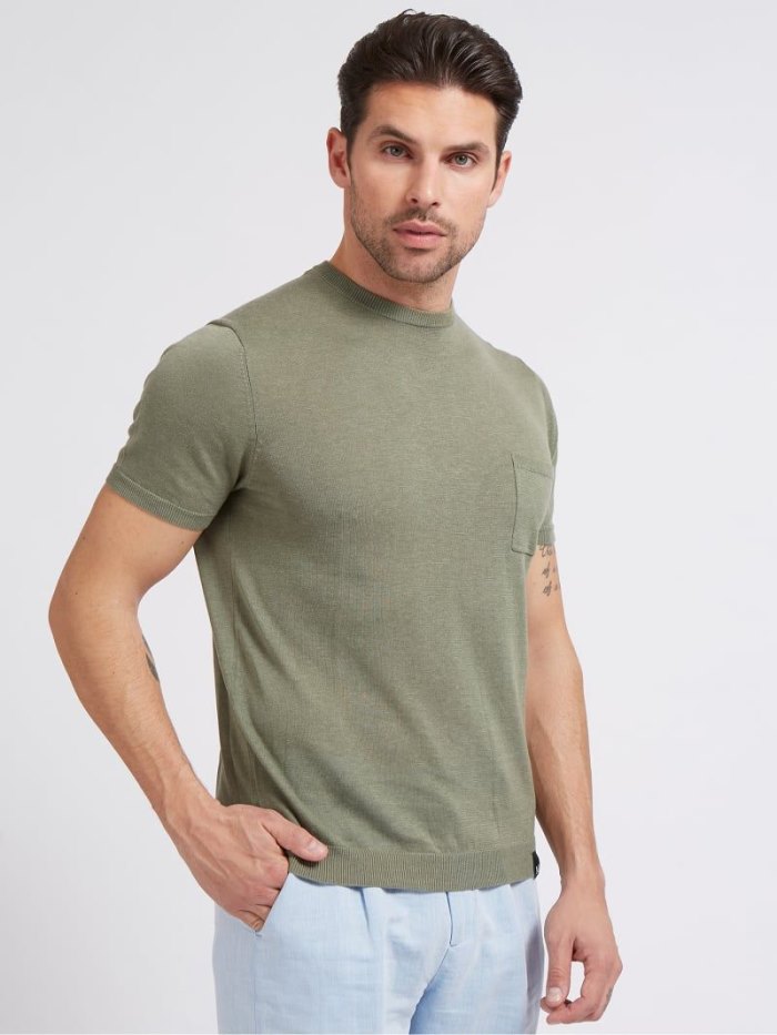 Guess Marciano T-shirt Pocket Erkek Tişört Yeşil | TR-849337