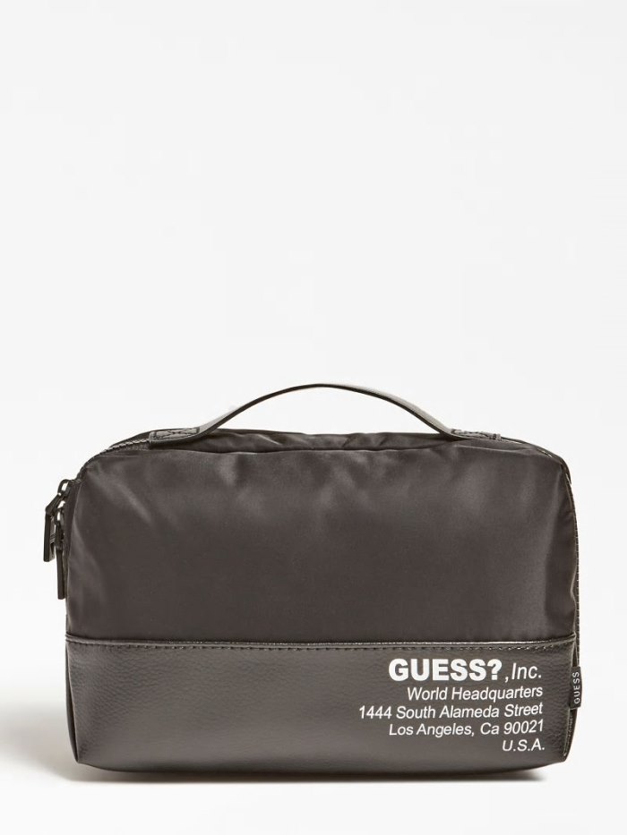 Guess Massa Logo Lettering Vanity Erkek Case Siyah | TR-585920