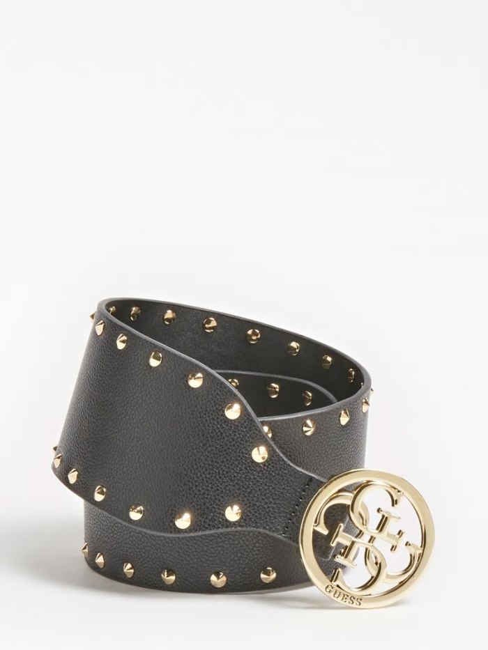 Guess Mika Studded Belt Kadın Kemer Siyah | TR-275767