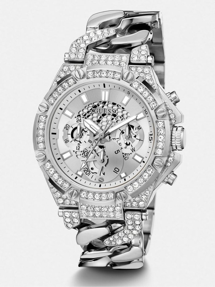 Guess Multi-function Crystal Erkek Saat Gümüş | TR-312902