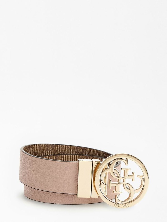 Guess Nell 4g Logo Belt Kadın Kemer Pembe | TR-983446