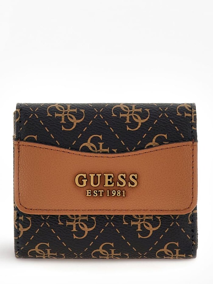 Guess Nell 4g Logo Mini Kadın Cüzdan Kahverengi | TR-381739