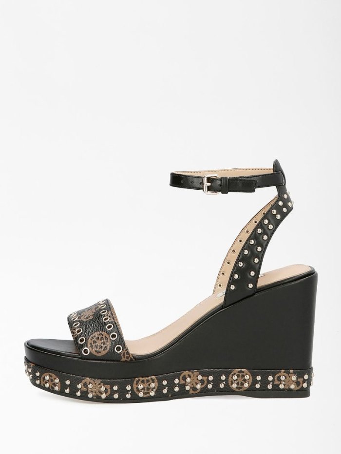 Guess Noldo Sandal Studs Kadın Sandalet Kahverengi | TR-409368