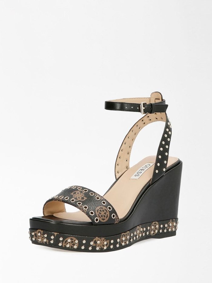 Guess Noldo Sandal Studs Kadın Sandalet Kahverengi | TR-409368