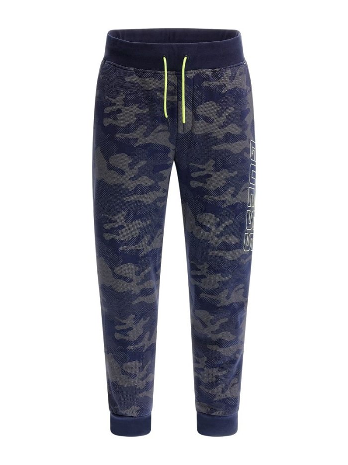 Guess Pantolonlar All Over Camouflage Print Jogger Pant Erkek Jogger Pantolon Gri | TR-639330