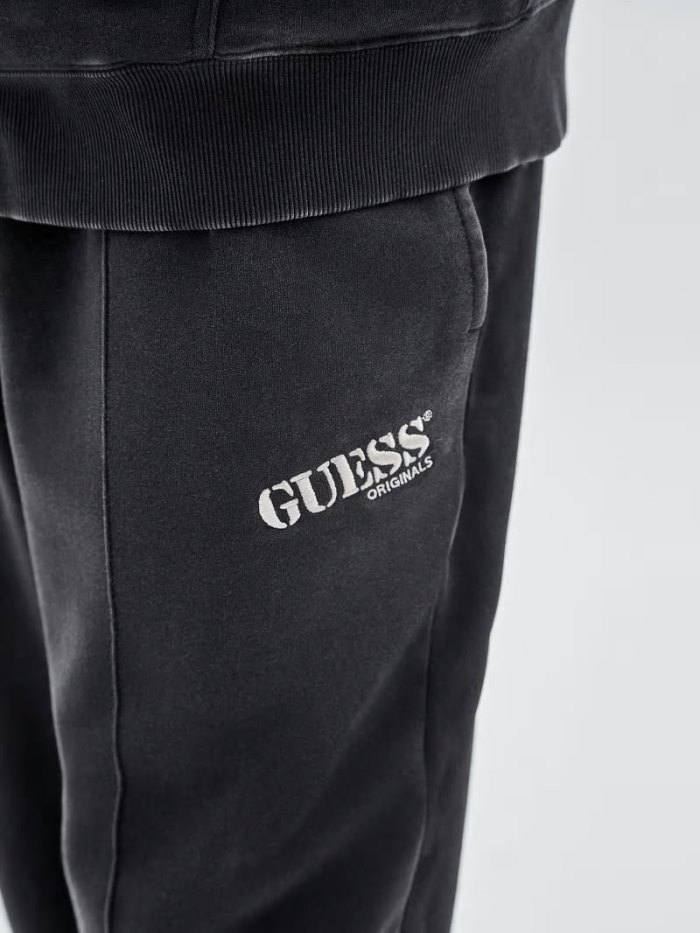 Guess Pantolonlar Logo Joggers Pant Erkek Jogger Pantolon Siyah | TR-602654