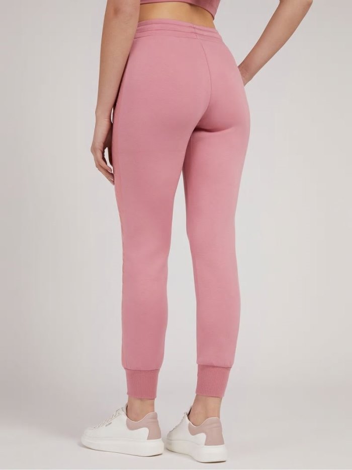 Guess Pantolonlar Logo Tape Kadın Pantolonlar Pembe | TR-845279