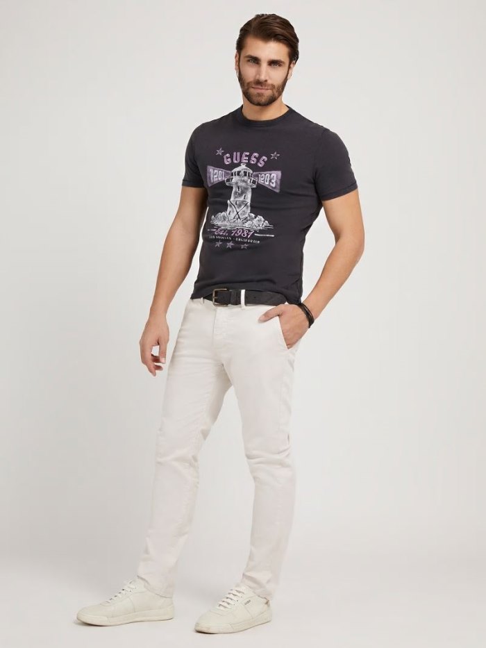 Guess Pantolonlar Slim Fit Erkek Pantolonlar Gri | TR-323798