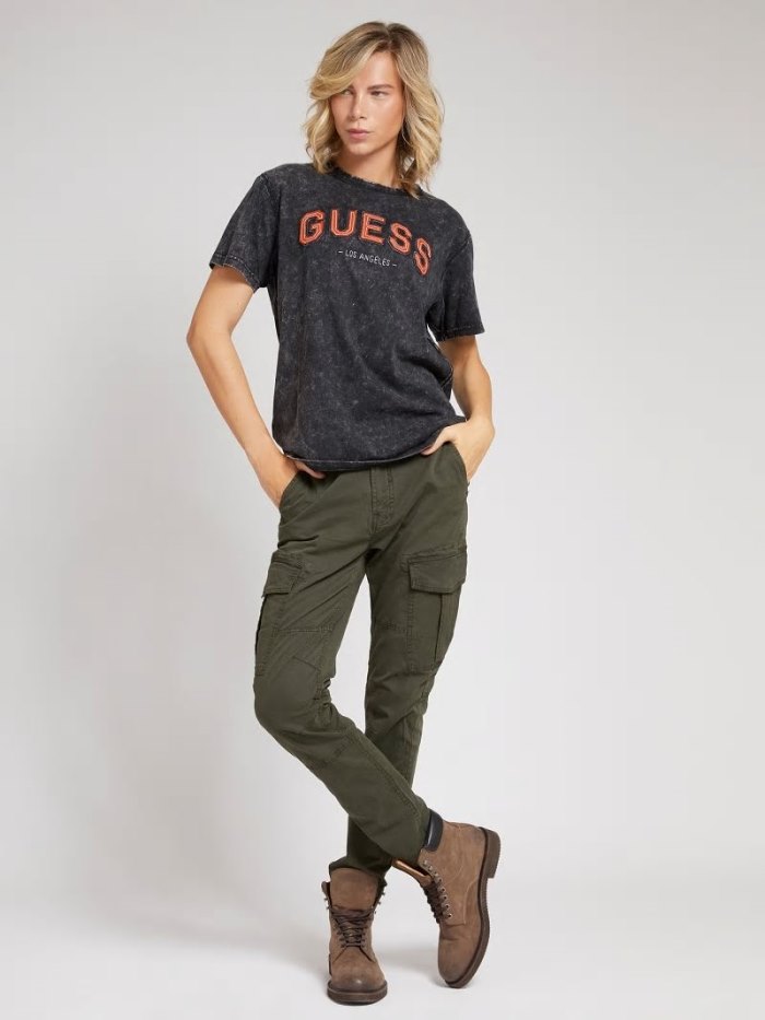 Guess Pockets Slim Cargo Erkek Pantolonlar Yeşil | TR-856060