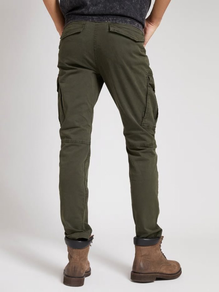 Guess Pockets Slim Cargo Erkek Pantolonlar Yeşil | TR-856060