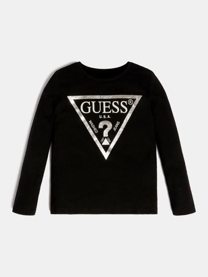 Guess Print Çocuk Tişört Siyah | TR-250790