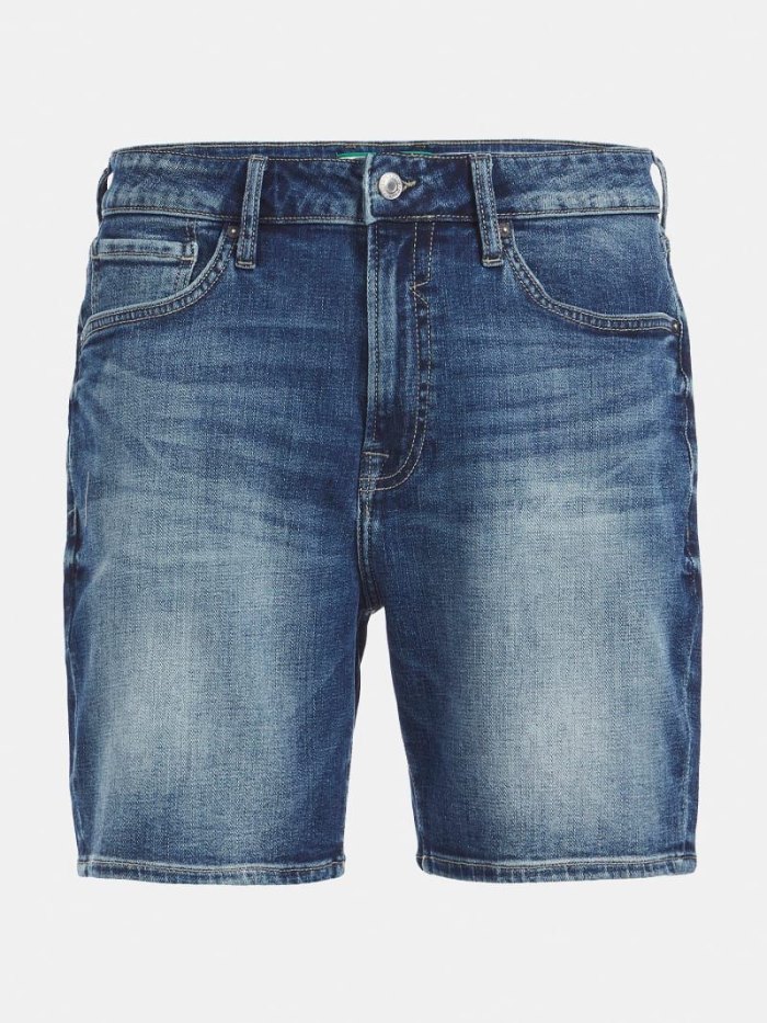 Guess Regular Fit Erkek Denim Shorts Mavi | TR-186611