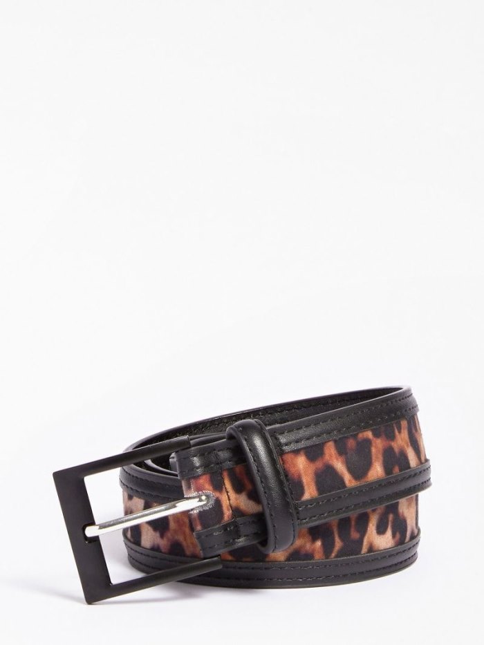 Guess Remi Print Belt Kadın Kemer Kahverengi | TR-184784