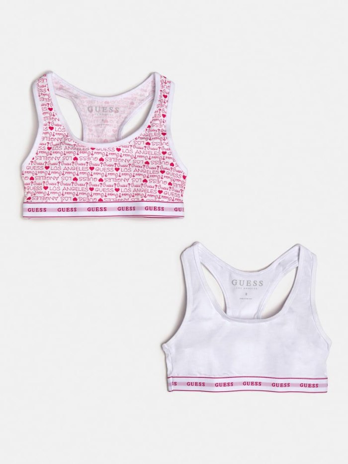 Guess Set Of 2 Logo Print Tops Çocuk Sütyen Pembe | TR-945136