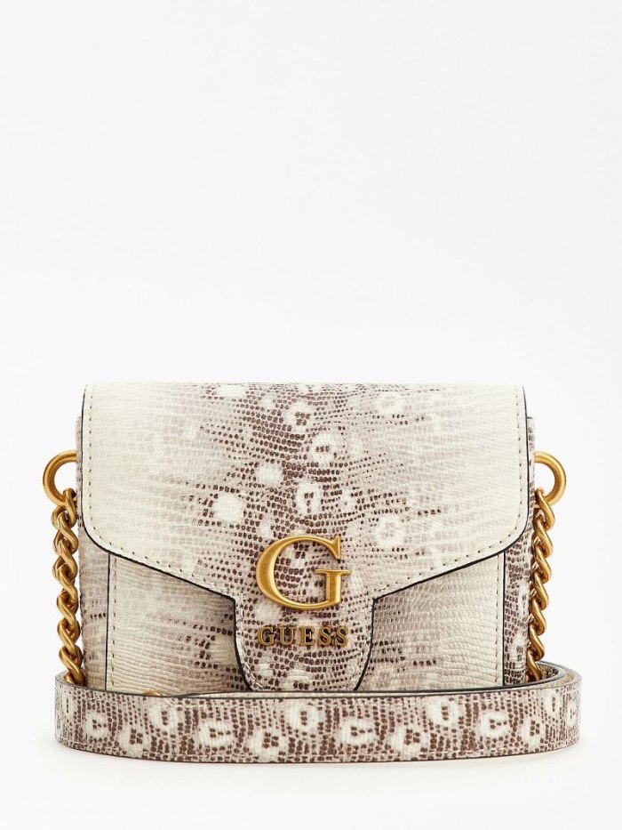 Guess Shenny Python-print Mini Kadın Çapraz Askılı Çanta Gri | K702D30Y