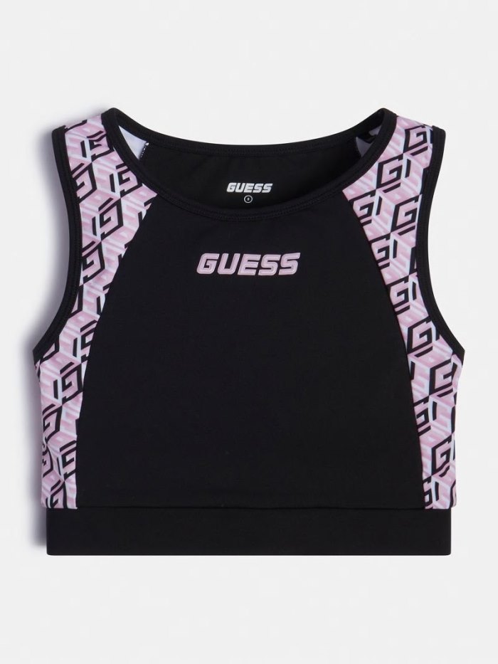 Guess Side Logo Active Çocuk Sütyen Siyah | TR-249894