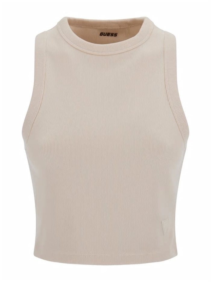 Guess Side Logo Tank Top Kadın Atlet Beyaz | TR-326044