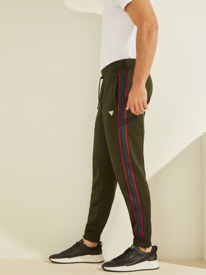 Guess Sideband Jogger Pant Erkek Jogger Pantolon Yeşil | TR-851513