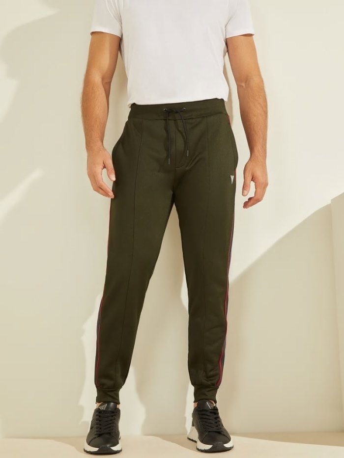 Guess Sideband Jogger Pant Erkek Jogger Pantolon Yeşil | TR-851513