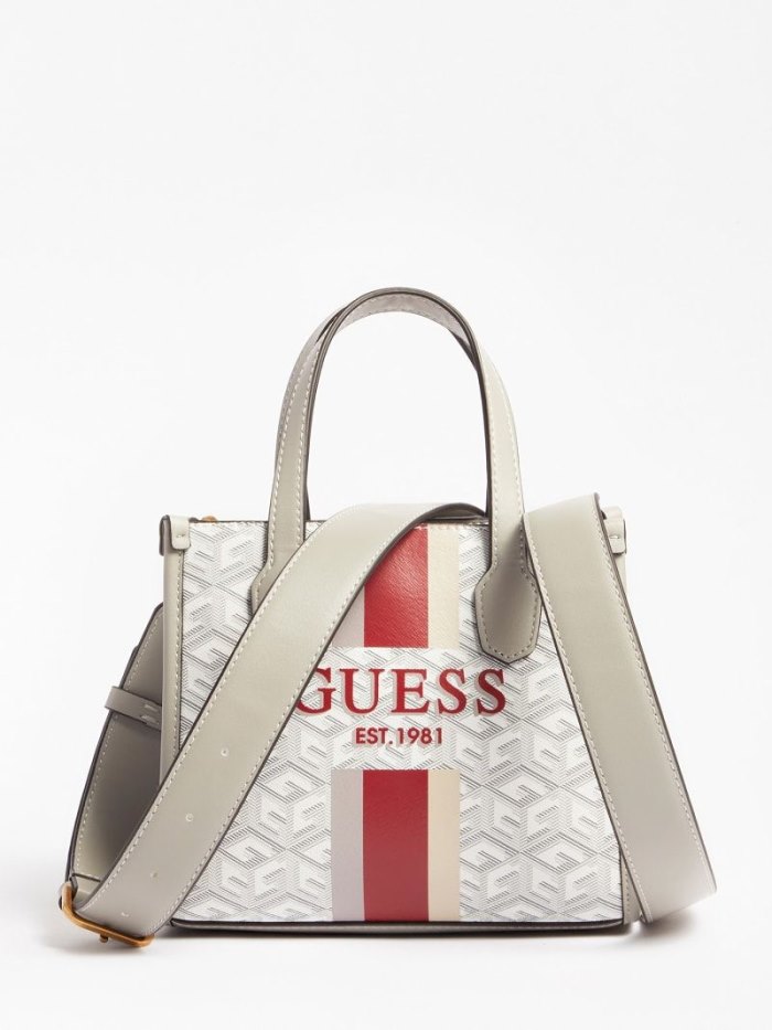 Guess Silvana G Cube Logo Micro Kadın El Çantası Krema | TR-550840