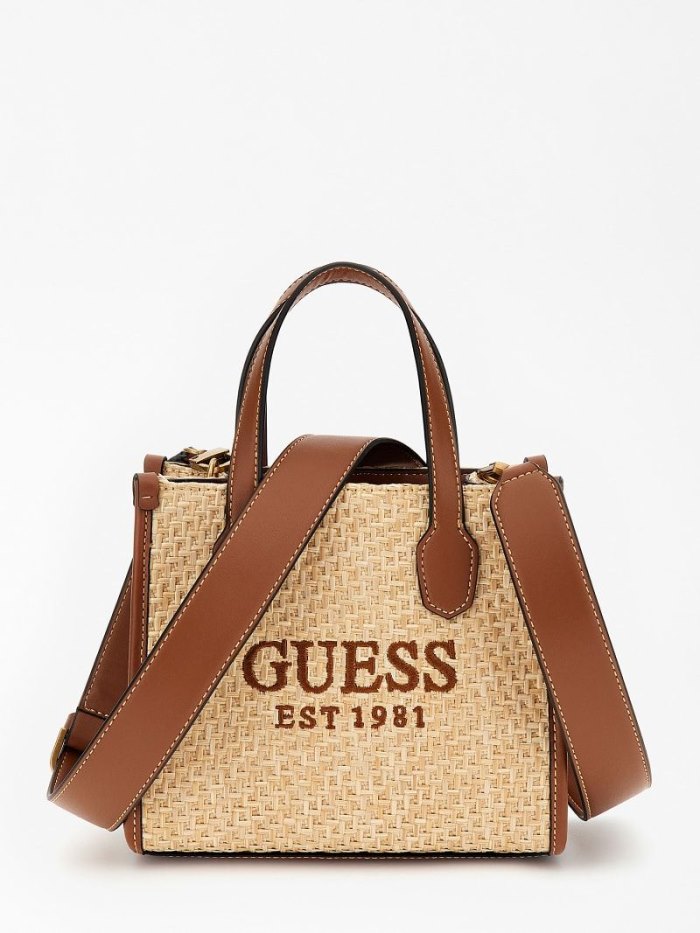 Guess Silvana Logo Mini Bag Kadın Mini Çanta Kahverengi | TR-894989