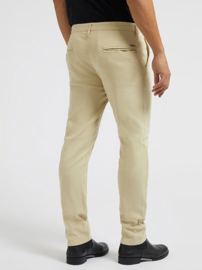 Guess Slim Fit Chino Erkek Pantolonlar Kahverengi | TR-735992