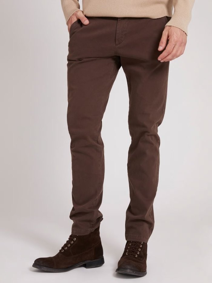 Guess Slim Fit Erkek Pantolonlar Kahverengi | TR-138286