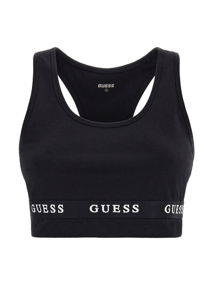 Guess Stretch Jersey Logoed Active Kadın Sütyen Siyah | TR-332343