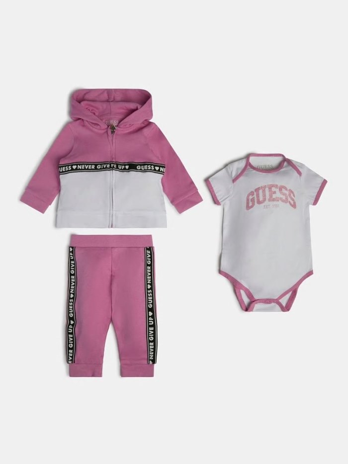 Guess Sweatshirt Pant And Body Çocuk Sets Pembe | TR-876450