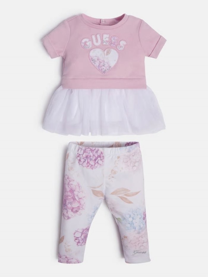 Guess T-shirt And Leggings Çocuk Sets Lilac | TR-093719