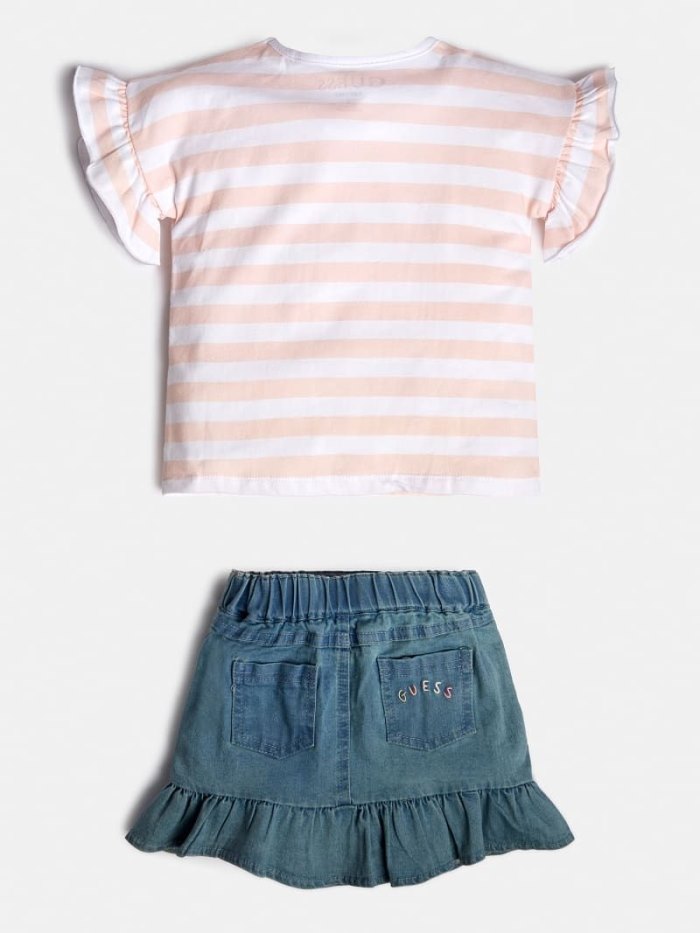 Guess T-shirt And Skirt Çocuk Sets Pembe | TR-190332