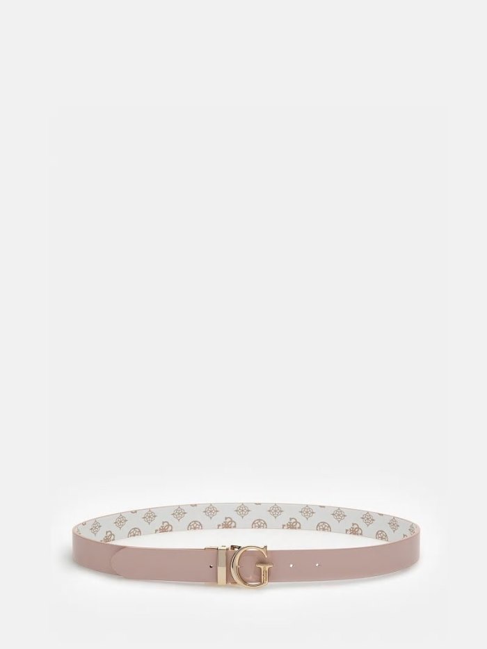 Guess Tiberi 4g Peony Logo Belt Kadın Kemer Açık Pembe | TR-142678