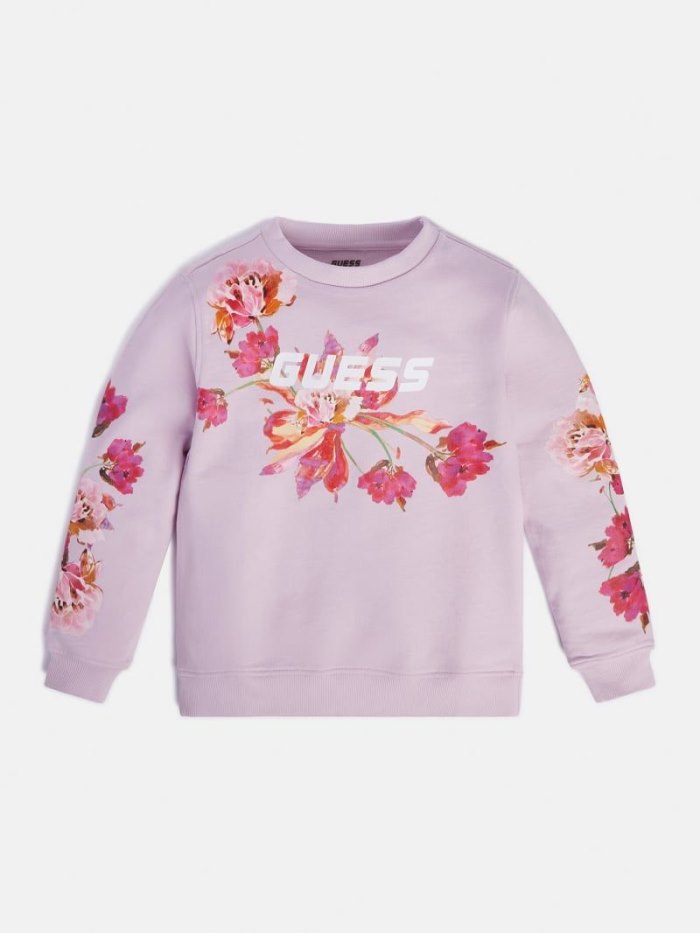 Guess Tişörtü Front Logo Çocuk Tişörtü Lilac | TR-098005