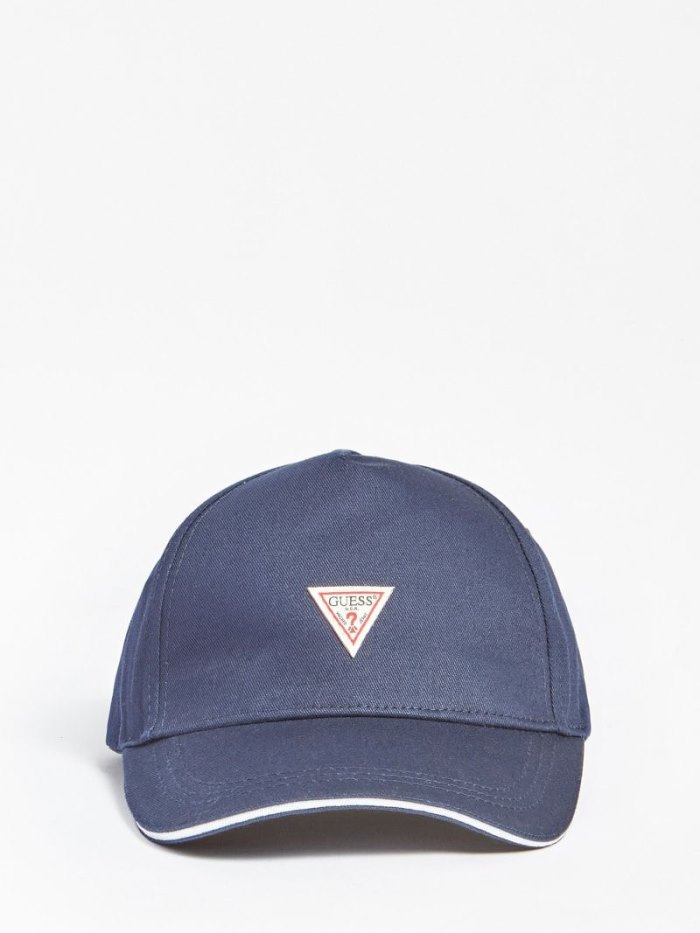 Guess Triangle Logo Erkek Baseball Cap Mavi | TR-373339