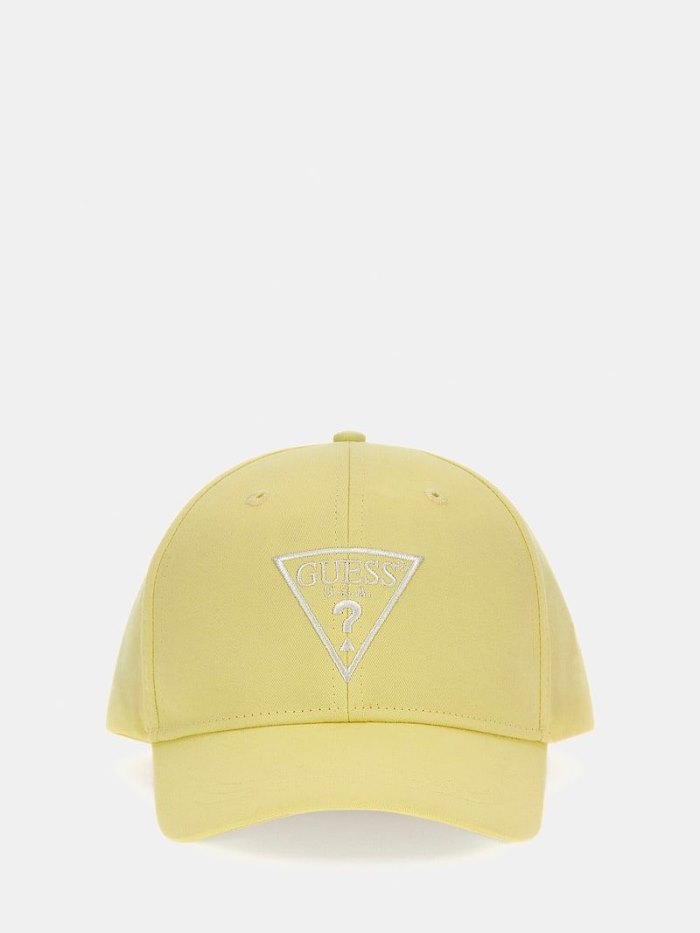 Guess Triangle Logo Çocuk Baseball Cap Sarı | TR-202482