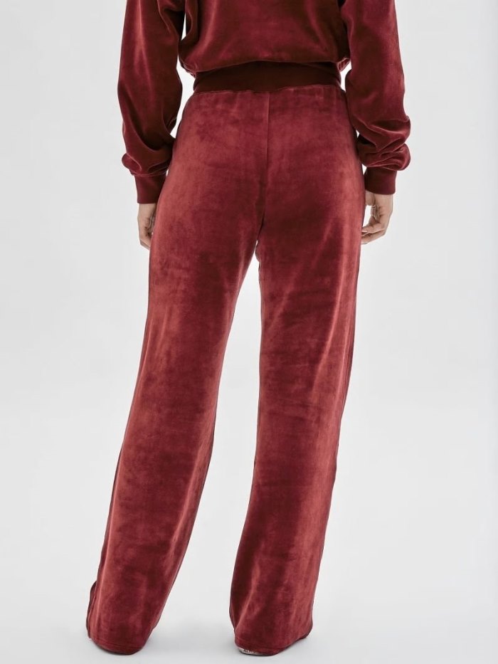 Guess Velour Kadın Pantolonlar Bordo | TR-705042