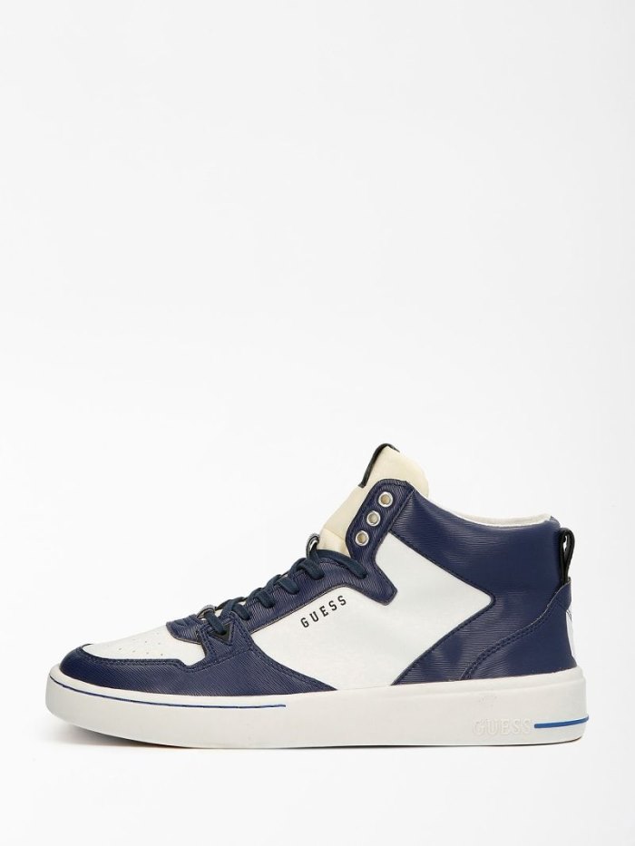 Guess Verona Mid Cut Spor Erkek High Top Sneakers Açık Mavi | TR-204832