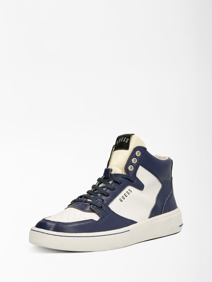 Guess Verona Mid Cut Spor Erkek High Top Sneakers Açık Mavi | TR-204832