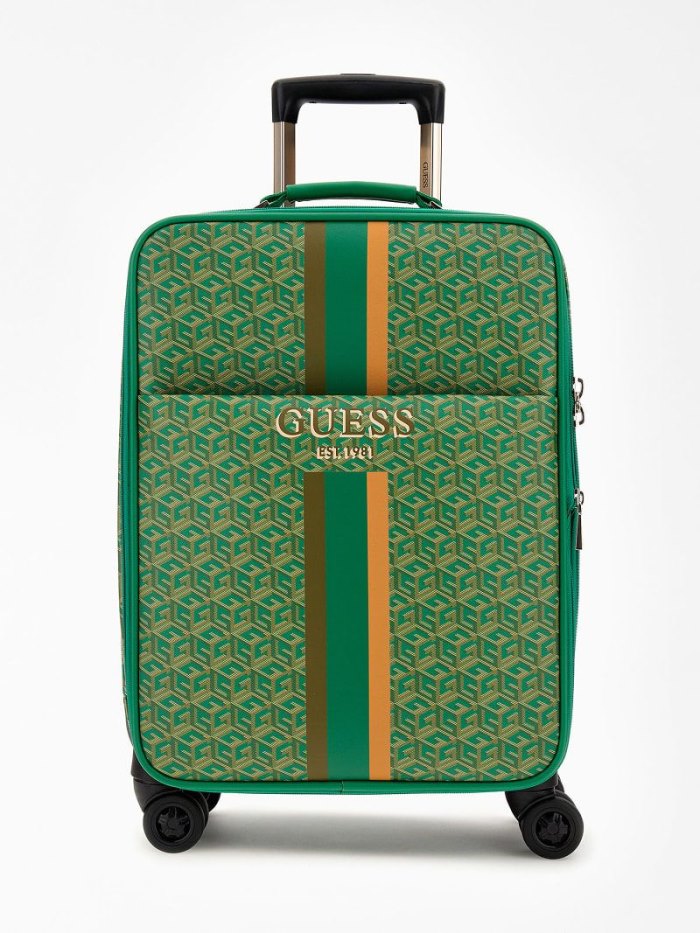 Guess Vikky G Cube Logo Trolley Kadın Bagaj Çantası Yeşil | TR-749021