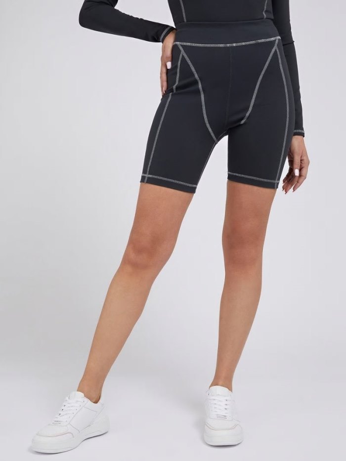 Guess Şort Reflective Kadın Biker Shorts Koyu Gri | TR-261094