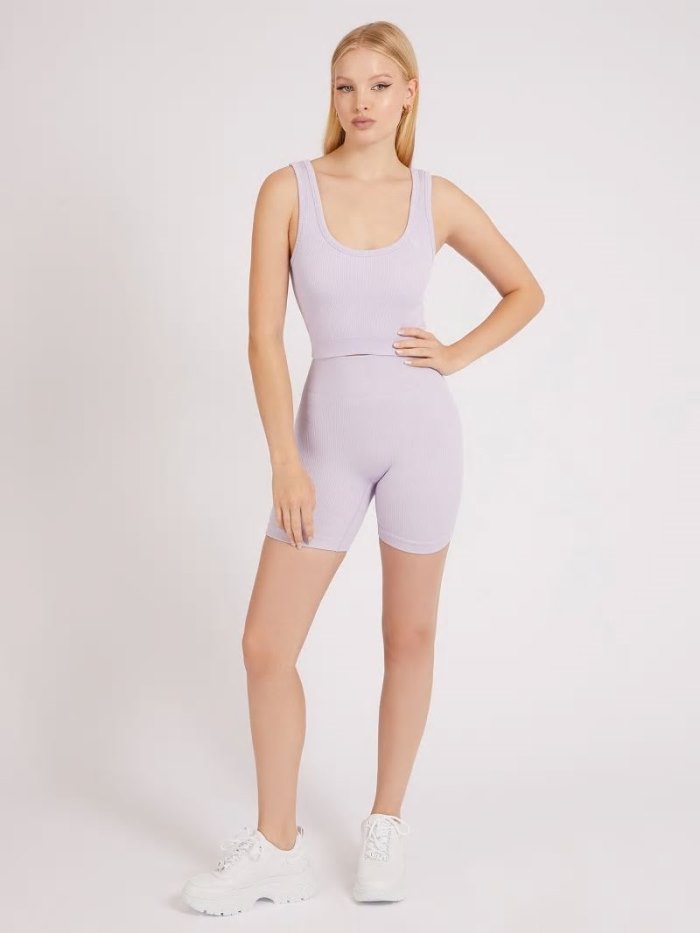 Guess Şort Rib Seamless Kadın Şort Lilac | TR-715998