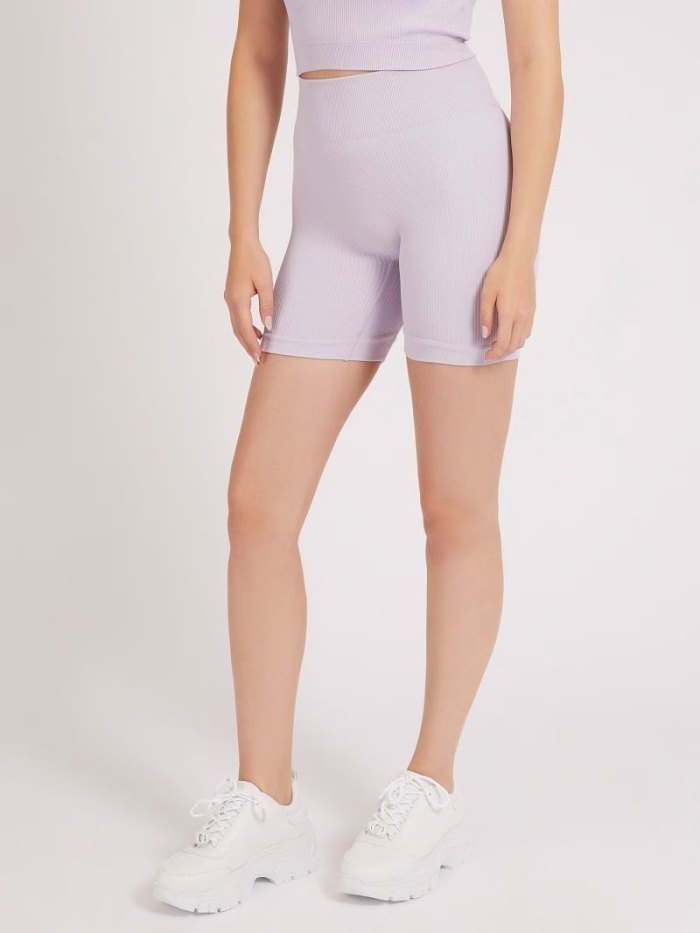 Guess Şort Rib Seamless Kadın Şort Lilac | TR-715998